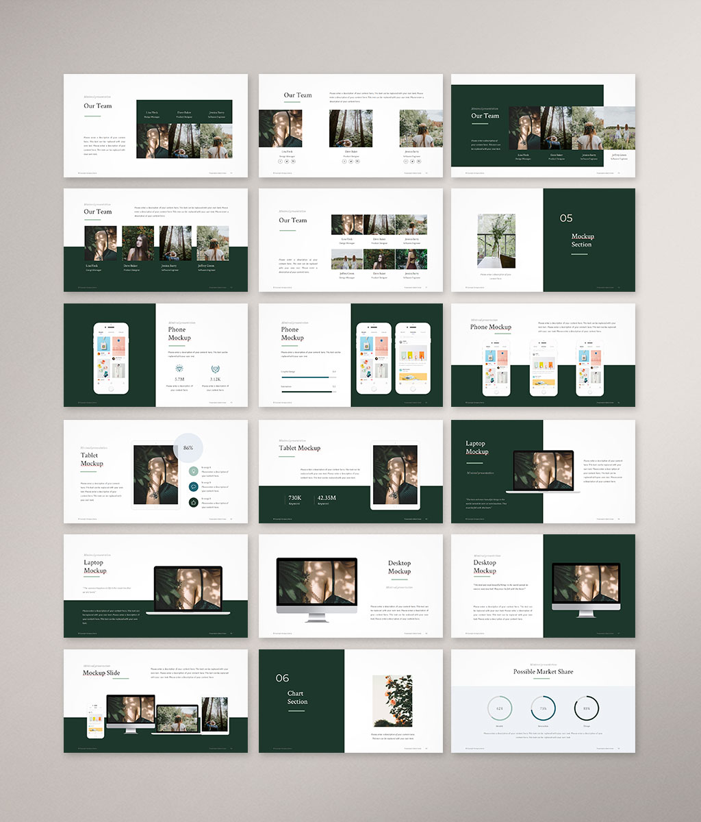 미니멀 포트폴리오 PPT 템플릿